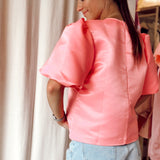 Fushia Balloon Sleeve Top