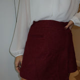 Soft burgundy skort
