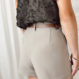 Short with belt TAUPE 22066-2