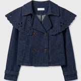 Denim broderie jacket H2002