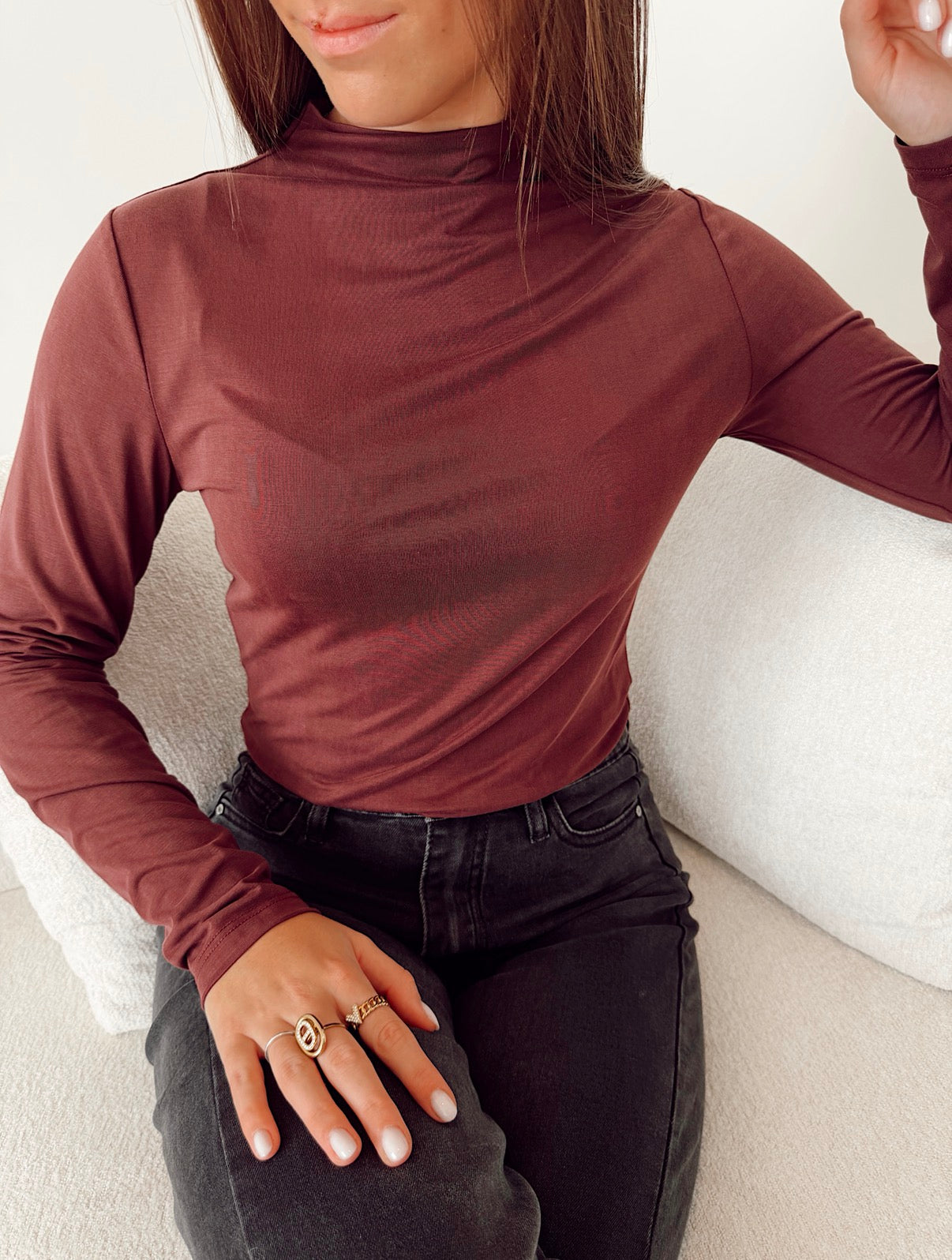 Namur turtleneck aubergine b610