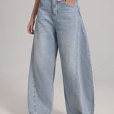 Light blue barrel jeans A5197