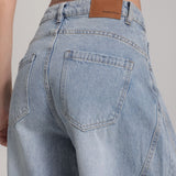 Light blue barrel jeans A5197