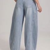 Light blue barrel jeans A5197