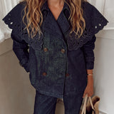 Denim broderie jacket H2002