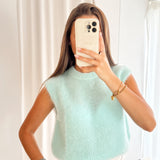 Ocean Blue Mohair Debardeur