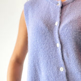 Purple Mohair Debardeur Button
