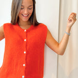 Strawberry Red Mohair Debardeur