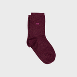 Glitter Socks Wine Red